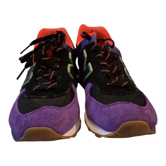 New Balance 574 Rare Retro Look ML574PT2 Black Purple Sneakers Shoes 8.5 Men - Picture 6 of 12